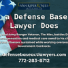 Photo of American Flag and photo of DBA lawyer Tim Nies with text of What a Defense Base Act Lawyer Does